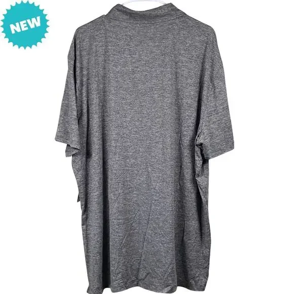 Stylus Polo Shirt Men's Size 2XL Gray Short Sleeve Athletic Lightweight NEW - Picture 2 of 7